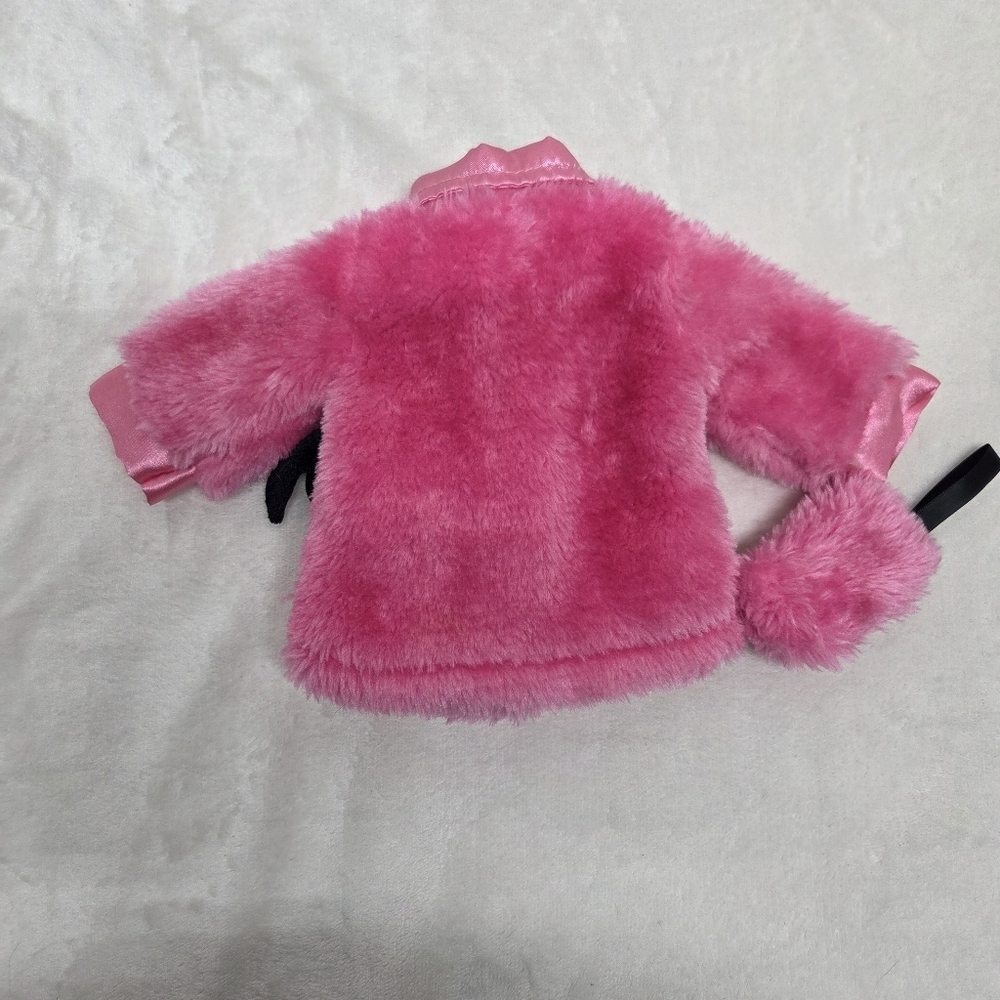 Pink Faux Fur Coat and Muff Set for 18-inch Dolls - Barbie Movie Style! - Picture 5 of 10